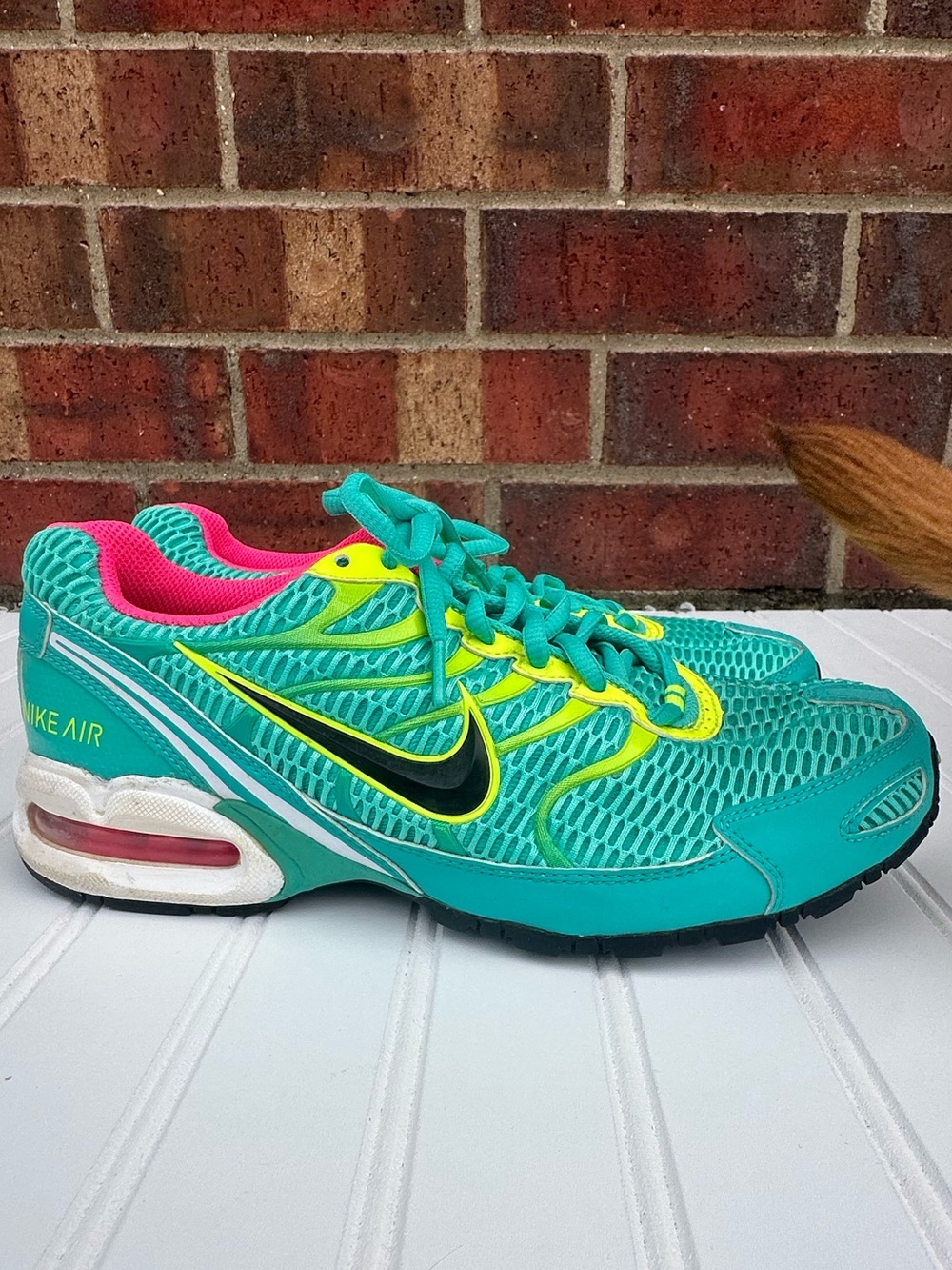 Nike Athletic Shoes Nike Air Torch 4 Running Sneakers Teal Neon Accents Tennies